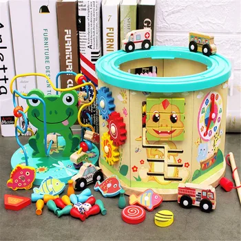 2020 Activitate Cutie cu Margele Labirint Multi-Funcție Educative pentru Copii Jucarii educative jucarii juguetes speelgoed Dropshipping #3
