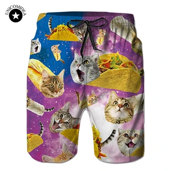 2020 Amuzant pantaloni Scurți 3d Galaxy Spațiu Pisica Pisoi Print Hip Hop de sex Masculin Streetwear Track Costum de Jogging pantaloni Scurți Brand de Vară pantaloni Scurți de Bord
