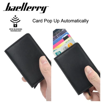 2020 Anti RFID Titularul Cardului de Credit Bărbați Metal Vintage Cutie de Aluminiu Nebun PU Piele de Moda ID Card Bancar Caz Portofel Pentru Femei