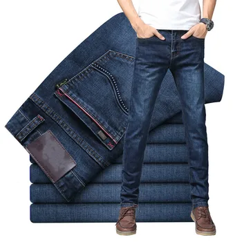 2020 Blugi Barbati Nou Slim Porțiune Dreaptă de sex Masculin Pantaloni din Denim Streetwear Albastru Gri Casual Pantaloni din Denim de Moda Mens Blugi Brand
