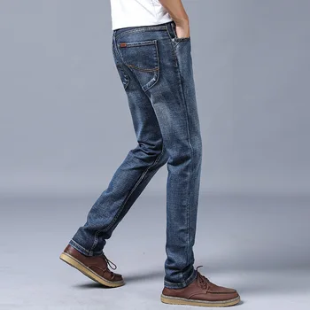 2020 Blugi Barbati Nou Slim Porțiune Dreaptă de sex Masculin Pantaloni din Denim Streetwear Albastru Gri Casual Pantaloni din Denim de Moda Mens Blugi Brand
