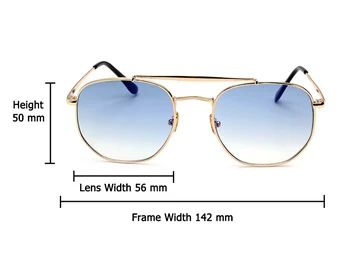 2020 Brand de Moda de Design Gradient de Epocă Clasic de Ochelari de Soare Unisex 3648 MAREȘALUL ochelari de Soare Poligon Stil de Metal Oculos De Sol