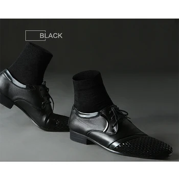 2020 Brand Nou pentru Bărbați Șosete de Bumbac Negru Business Casual Respirabil Primavara-Vara de sex Masculin Echipajului Sosete Meias Vânzare Fierbinte Sokken Size38-45