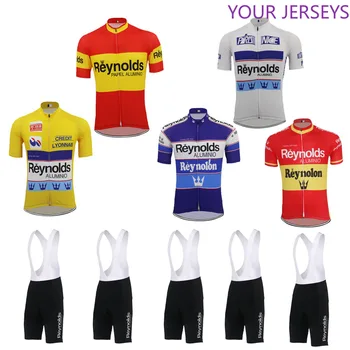 2020 Ciclism Jersey Set Bărbați DH MTB Maneci Scurte Biciclete Uzura Jersey Set Salopete pantaloni Scurți Gel Pad Ropa Ciclismo Roșu Galben Alb Îmbrăcăminte
