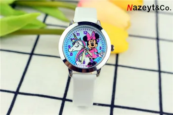 2020 copii drăguț unicorn desene animate cu mickey ceas de moda elev noctilucent cuarț ceas curea