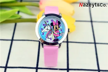 2020 copii drăguț unicorn desene animate cu mickey ceas de moda elev noctilucent cuarț ceas curea