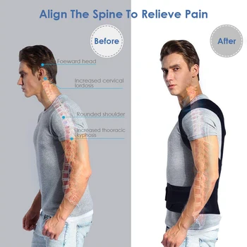 2020 Corector de Postura Postura Spate Bretele Suport Clavicula stai dreaptă și Cocoșați Spate Reglabil Antrenor Unisex