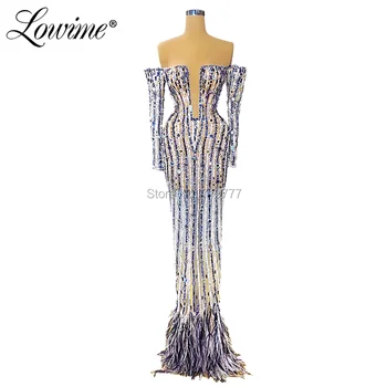 2020 Couture Mermaid Rochie De Seara Etaj Lungime Margele Cristale Rochii De Bal Halat De Serată Aibye Formale Rochie De Petrecere, Rochii De Halat
