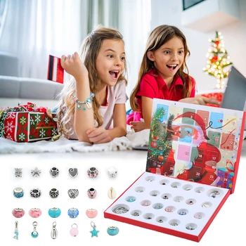2020 Crăciun Countdown Calendar DIY Brățară set De Fete de Bijuterii Cadou de Craciun Decor Advent Calendar