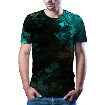 2020 culoare tipărite bărbați moda T-shirt model natural, o-neck Pulover barbati 3D T-shirt fierbinte sport casual barbati top 6XL