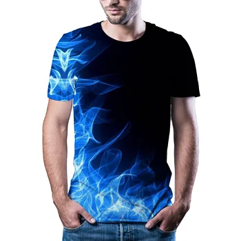 2020 culoare tipărite bărbați moda T-shirt model natural, o-neck Pulover barbati 3D T-shirt fierbinte sport casual barbati top 6XL