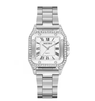 2020 de Lux a Crescut de Aur Ceasuri Patrati Femei Bling Cristal din Oțel Inoxidabil Ceasuri Femei Ceasuri Doamnelor Cuarț Ceas Reloj Mujer
