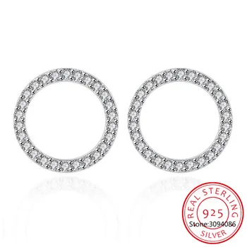 2020 de Moda de Înaltă Calitate de Argint 925 Cercei de Lux Cristal Zircon Cercei Stud Pentru Femei Mireasa Bijuterii de nunta