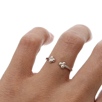 2020 de Înaltă Calitate de argint 925 design simplu trei puncte mici, Deschise degetul regla inele femei fete delicate Bijuterii Cadou