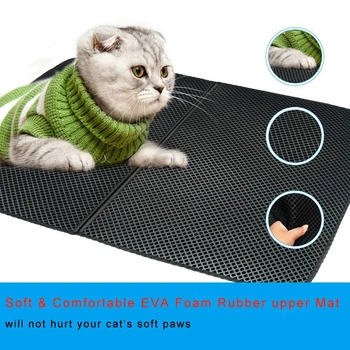 2020 Dublu Strat de Gunoi Pisica rezistent la apa Cat Gunoi Mat EVA Capcane animale de Companie Gunoi Pisica Mat Curat Pad Produse Pentru Pisici, Accesorii