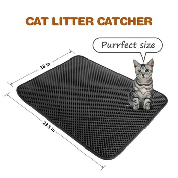 2020 Dublu Strat de Gunoi Pisica rezistent la apa Cat Gunoi Mat EVA Capcane animale de Companie Gunoi Pisica Mat Curat Pad Produse Pentru Pisici, Accesorii