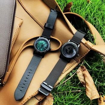 2020 Enmex creativ elegant ceas de mână rezistent la apă GAURĂ NEAGRĂ conceptul curea din piele de moda Elegant 5ATM cuarț ceas