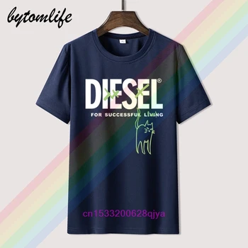 2020 Epocă Diesel Cat tricouri de Vara Barbati Negru de Bumbac Populare Normal Tricouri Topuri Tricou Unisex Bucată de Imprimare