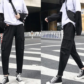 2020 Femei Pantaloni Casual Streetwear Harajuku Pantaloni Hip Hop Harem Pantaloni Jogger Trening Cu Talie Înaltă Liber Feminin Pantaloni