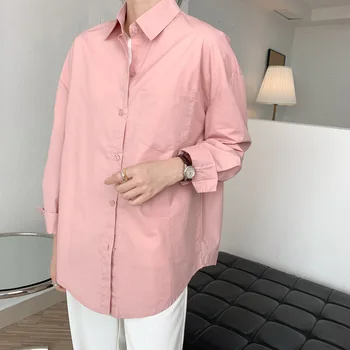 2020 Femei Toamna Bluze Din Bumbac Rândul Său, În Jos Guler Culoare Pură Femei Topuri Si Bluze Tricou Alb Roz Blusas Roupa Feminina