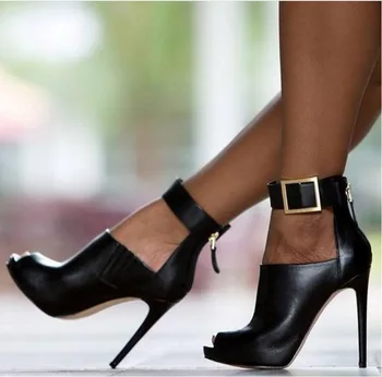 2020 Femei Vara Fetish 11.5 cm Tocuri de Lux, sandale Cizme Stripteuză Sandale Doamna Pompe de Piele de sex Feminin Curea Pantofi Stiletto