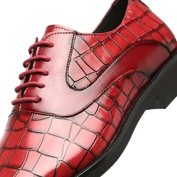 2020 Formale Bărbați Crocodil Model de Pantofi din Piele Subliniat Toe Petrecere Casual Office Oxford Pantofi Platforma Bărbați Zapatos De Hombre