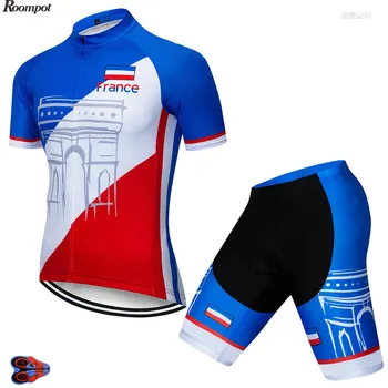 2020 Franța Echipa Pro Cycling Jersey 9D Pad Biciclete pantaloni Scurți Set Ropa Ciclismo Mens Vara iute Uscat Bicicleta Jersey Seturi Maillots