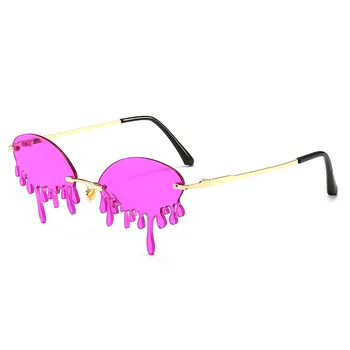 2020 fără ramă de ochelari de Soare pentru Femei de moda de Epocă Unic Lacrimi Forma Steampunk ochelari de Soare de sex Feminin Gafas Nuante UV400 Oculos Feminino