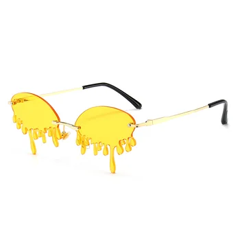 2020 fără ramă de ochelari de Soare pentru Femei de moda de Epocă Unic Lacrimi Forma Steampunk ochelari de Soare de sex Feminin Gafas Nuante UV400 Oculos Feminino