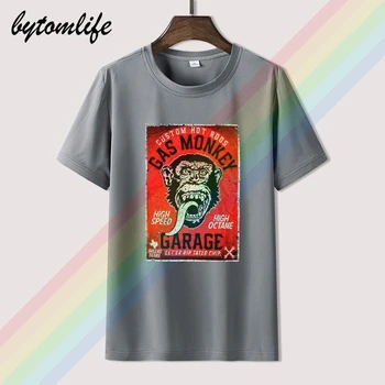2020 Gaz Retro Tapet T-Shirt Maimuțe Pentru Barbati Negru de Brand Limitied Edition T-shirt din Bumbac Tricouri Uimitoare Maneci Scurte Topuri
