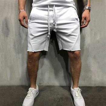2020 Gri/alb Mens pantaloni Scurți din Bumbac Plus Dimensiune Baschet Hip-Hop-pantaloni Scurti Casual de Vara Streetwear Jogging pantaloni Scurți de Sport de sex Masculin