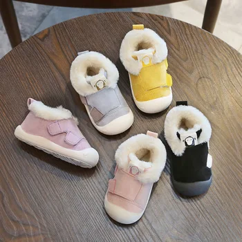 2020 Iarna Infant Toddler Cizme Cald Pluș Copii Băieți Fete Cizme De Zăpadă În Aer Liber Moi, Fund Non-Alunecare De Copil Copii Cizme Pantofi