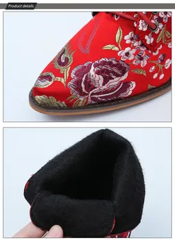 2020 Iarna pentru Femei Cizme Glezna Med Tocuri Pantofi Vintage din Piele PU Papuceii Nituri Catarama Deco Mujer Zapatos Botas Mujer