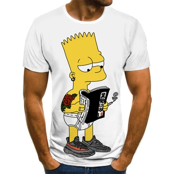2020 imprimare 3D bărbați și femei Simpson T-shirt casual și distractiv de topuri de moda pentru bărbați t-shirt streetwear hip-hop mâneci scurte