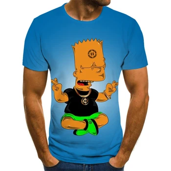 2020 imprimare 3D bărbați și femei Simpson T-shirt casual și distractiv de topuri de moda pentru bărbați t-shirt streetwear hip-hop mâneci scurte