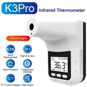 2020 K9 Non-contact cu Infraroșu Termometru Digital K9 pro Frunte Mâna Senzor de Temperatură Arma cu Laser Cu Febra de Alarmă Montat pe Perete