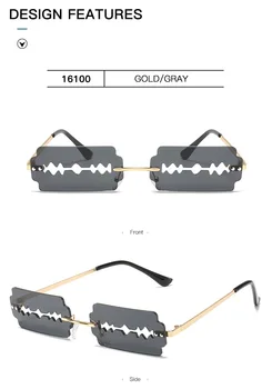 2020 la Modă fără ramă Brand de ochelari de Soare pentru Femei Vintage Unic Gol Steampunk ochelari de Soare Barbati Fara rama Punk Ochelari Nuante UV400
