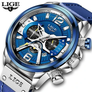 2020 LIGE Ceasuri Sport pentru Barbati Brand de Top Militară de Lux din Piele Barbati Ceas Ceasuri de Moda Cronograf Ceasuri Reloj Hombre