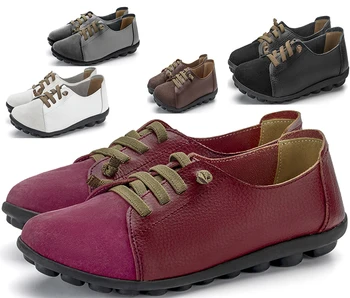 2020 mai recente mazăre pantofi pantofi singur mama pantofi banda elastica din piele pantofi casual 35-45 dimensiune