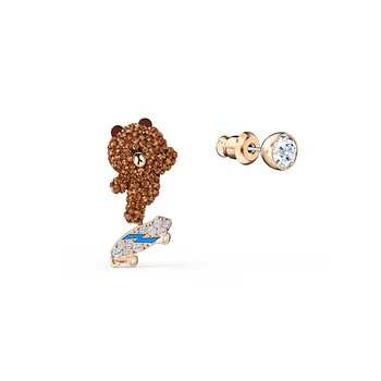 2020 moda bijuterii SWA nou urs skateboard cafea urs brun de cristal pandantiv colier, cel mai romantic cadou pentru femei
