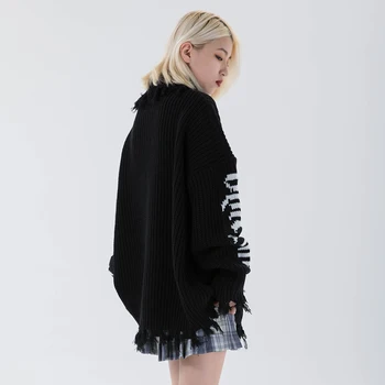 2020 Moda de Iarnă Turtle Neck Femei Pulovere Designer de Streetwear Guler Pulover Supradimensionat pentru Femei cu Maneca Lunga Top Pânză
