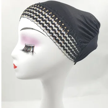 2020 Musulman modal diamante cap Turban de bumbac interior Hijab Capace Islamic Underscarf Capota văl de sex feminin capac turbante mujer