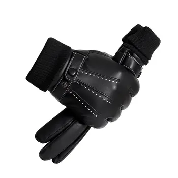 2020 Mănuși din Piele de Iarnă Bărbați Ecran Tactil de Pluș Îngroșat Vânt Cald Impermeabil Motociclete de Echitatie Mănuși NOI