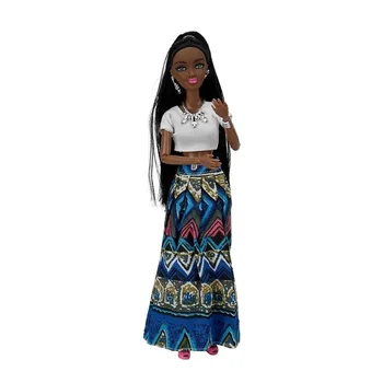 2020 negru papusa 31cm fetita Baby Dolls slim fată din africa papusa Pentru Fete de baie de Ziua Mobile Comune Africane Păpușă Jucărie printesa