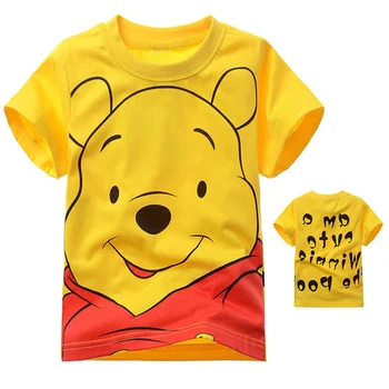 2020 Noi de Vara Fete Baieti Winnie ursul Desene animate Tricou Maneca Scurta Copii T-shirt pentru Copii Haine