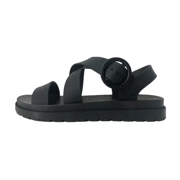 2020 noi de vara sandale pentru femei culoare solidă cruce curea de moda confortabil sălbatic casual non-alunecare de jeleu pantofi de plaja ieftine