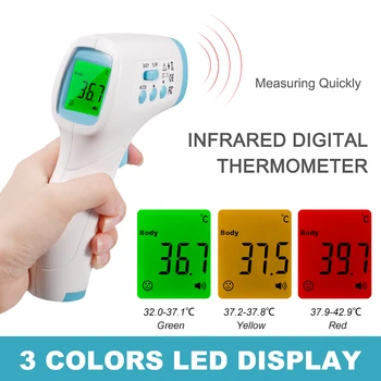 2020 Non-Contact cu Infraroșu Termometru ABS cu Lcd Display Digital cu Laser Acasă Temperatura Thermomet Instrument 1Set