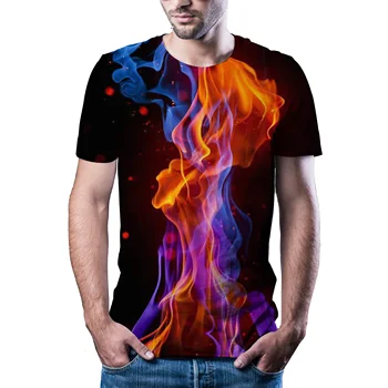 2020 nou 3D distracție naturală t-shirt pentru bărbați cald brand pentru bărbați agrement animale 3D de imprimare t-shirt de haine pentru bărbați T-shirt de vara dimensiunea Asia