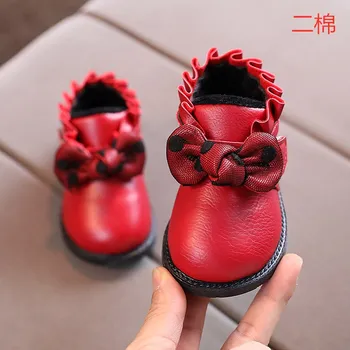 2020 Nou Copil pantofi cu talpa moale baby pantofi de mers pe jos de iarnă caldă pantofi de bumbac cu lână fetita Printesa cizme