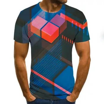 2020 Nou cu Trei-dimensional vortex Barbati Tricou 3D Imprimate de Vară O-Gât de zi cu Zi Casual Amuzant tricou